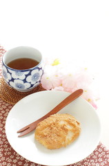 Fototapeta na wymiar Japanese food, soy powder Kinako and Mochi