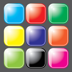Glossy  Button vector