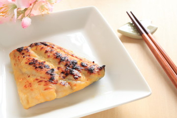 Japanese food, grilled miso mackerel