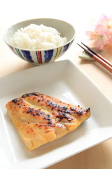 Japanese food, grilled miso mackerel