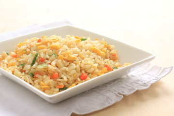 Chinese cuisine, roasted pork and egg fried rice