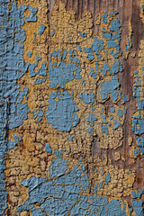 Fototapeta premium Cracked painted old wooden door