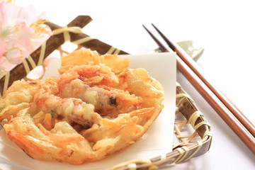 Japanese food, Shrimp and vegetable tempura