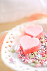heart shaped gummy candy for valentine's day image