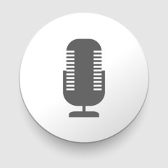 Retro microphone vector icon.