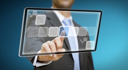 Businessman tablet concept