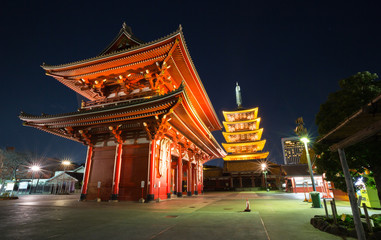 Fototapeta na wymiar Sensoji temple in Tokyo