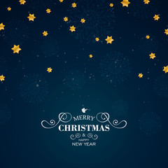 Obraz na płótnie Canvas Vector Illustration of a Christmas Greeting Card