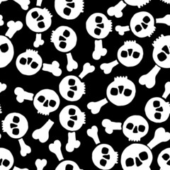 seamless texture with skulls