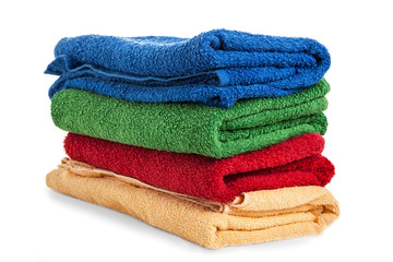 Colored bathroom towels
