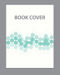 Vector book flyer brochure cover template design