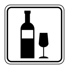 Logo bouteille. Vin.