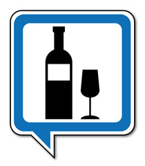Logo bouteille. Vin.