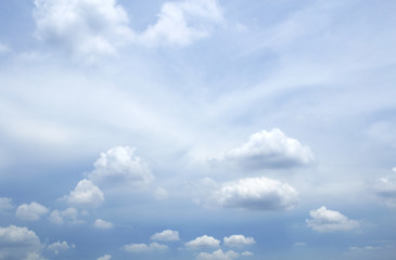 blue sky with clouds closeup