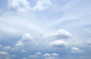 Fototapeta na wymiar blue sky with clouds closeup