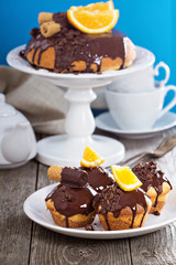 Chocolate orange marble cake