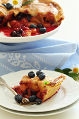 Peach and blueberry summer pie