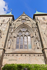 Fototapeta na wymiar East facade of Stavanger Cathedral (XIII c.). Norway