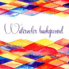 Watercolor vector background. Hand drawing.