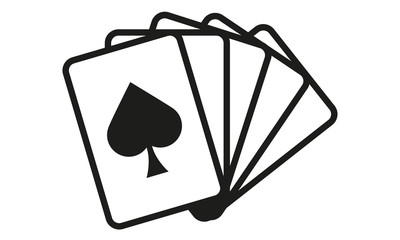 Kartenspiel Fünf Karten Pik