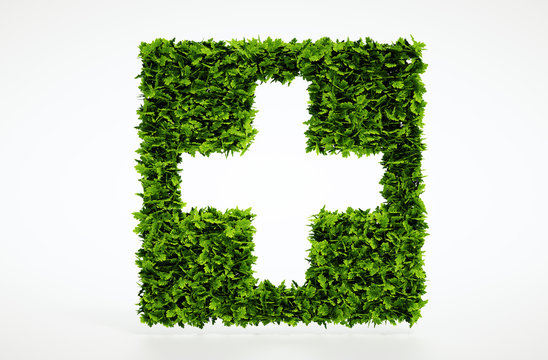 Ecology medical symbol with white background