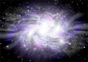Naklejka premium galaxy in a free space