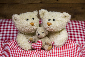 Eltern Konzept: Teddy Bären Familie