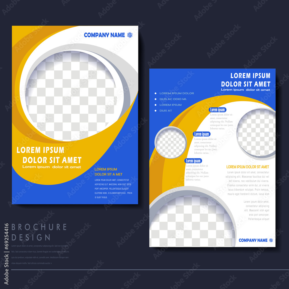 Wall mural modern flyer template for business concept