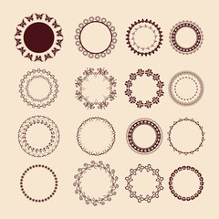 Vintage round frames - Illustration