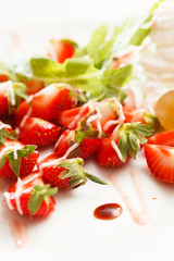 strawberries with sweet sauce