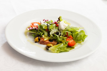 salmon with fresh salad