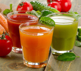 Healthy vegetable  juices