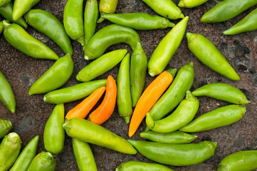 Chiles roasting