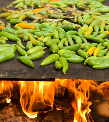 Chiles roasting