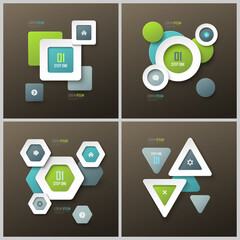 Set of vector abstract backgrounds