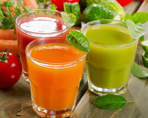 Healthy vegetable  juices