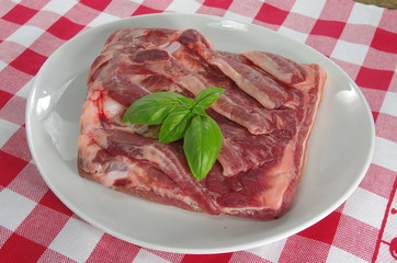 raw bacon