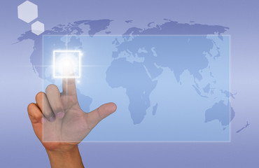 blank textbox on touch screen interface