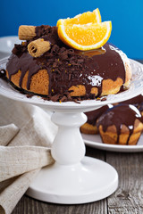 Chocolate orange marble cake