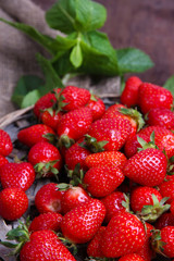 Ripe sweet strawberries