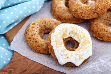 Apple baked donuts with glaze