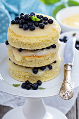 Lemon blueberry layer cake