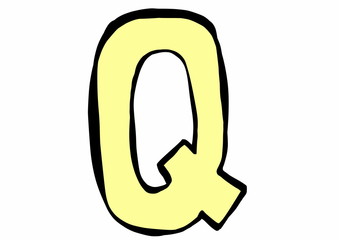 doodle letter Q