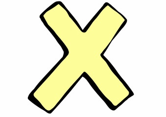 Obraz premium doodle letter X