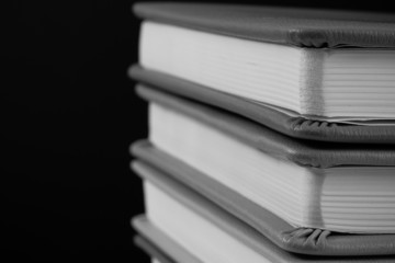 close up on stack of book