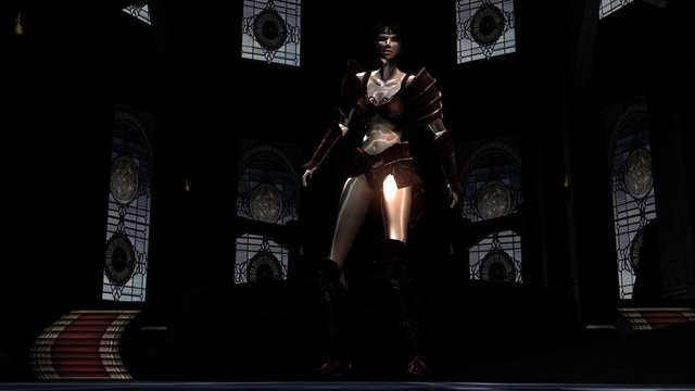 Animation of a female Fantasy Warrior
