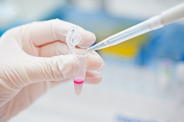 filling tube in lab