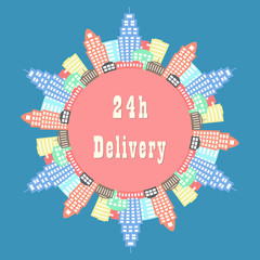 city around red circle