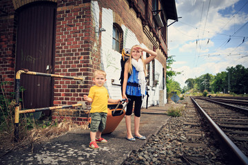 waiting for the train