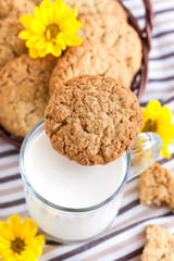 Homemade oatmeal peanut butter cookies